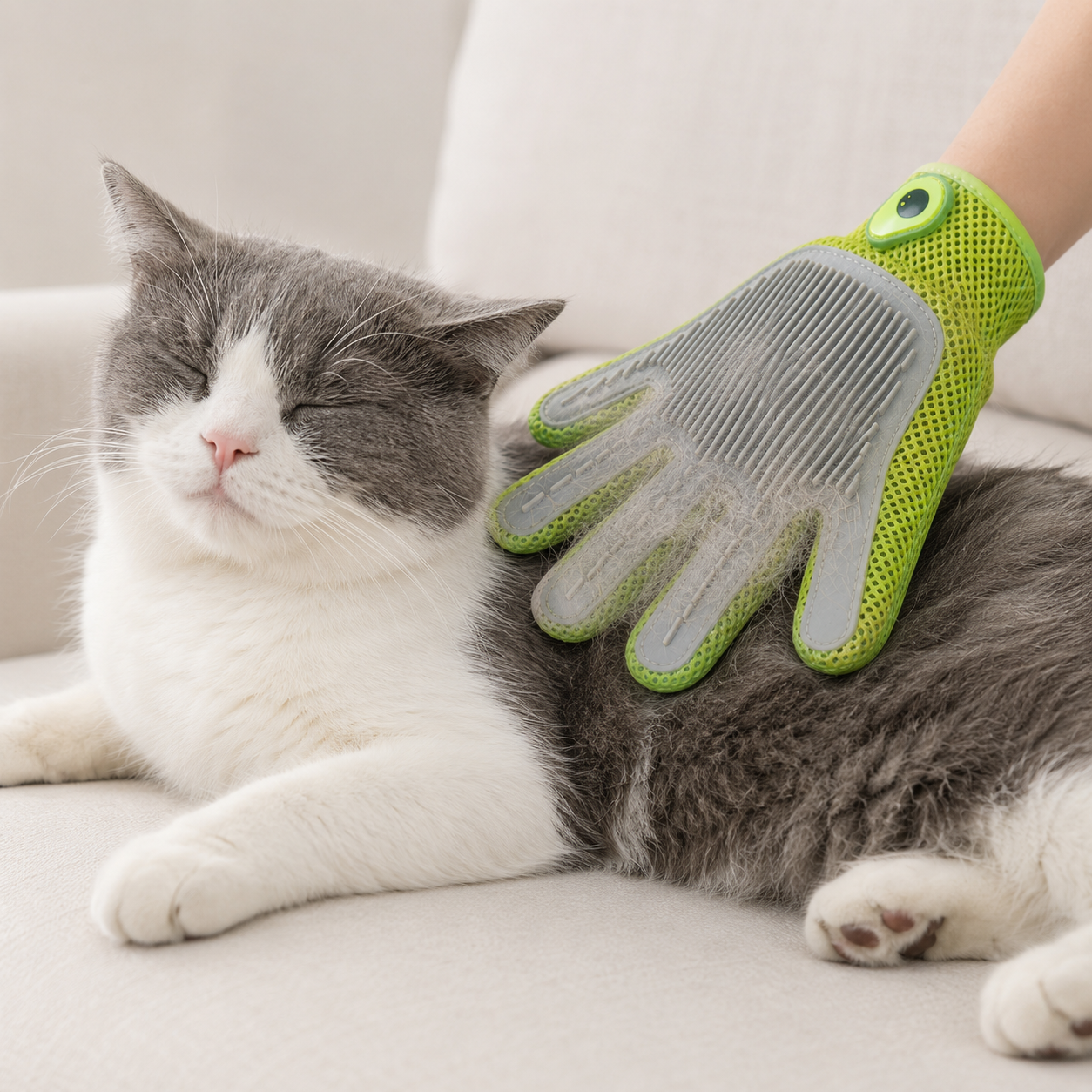 Double-Sided Pet Grooming Glove.