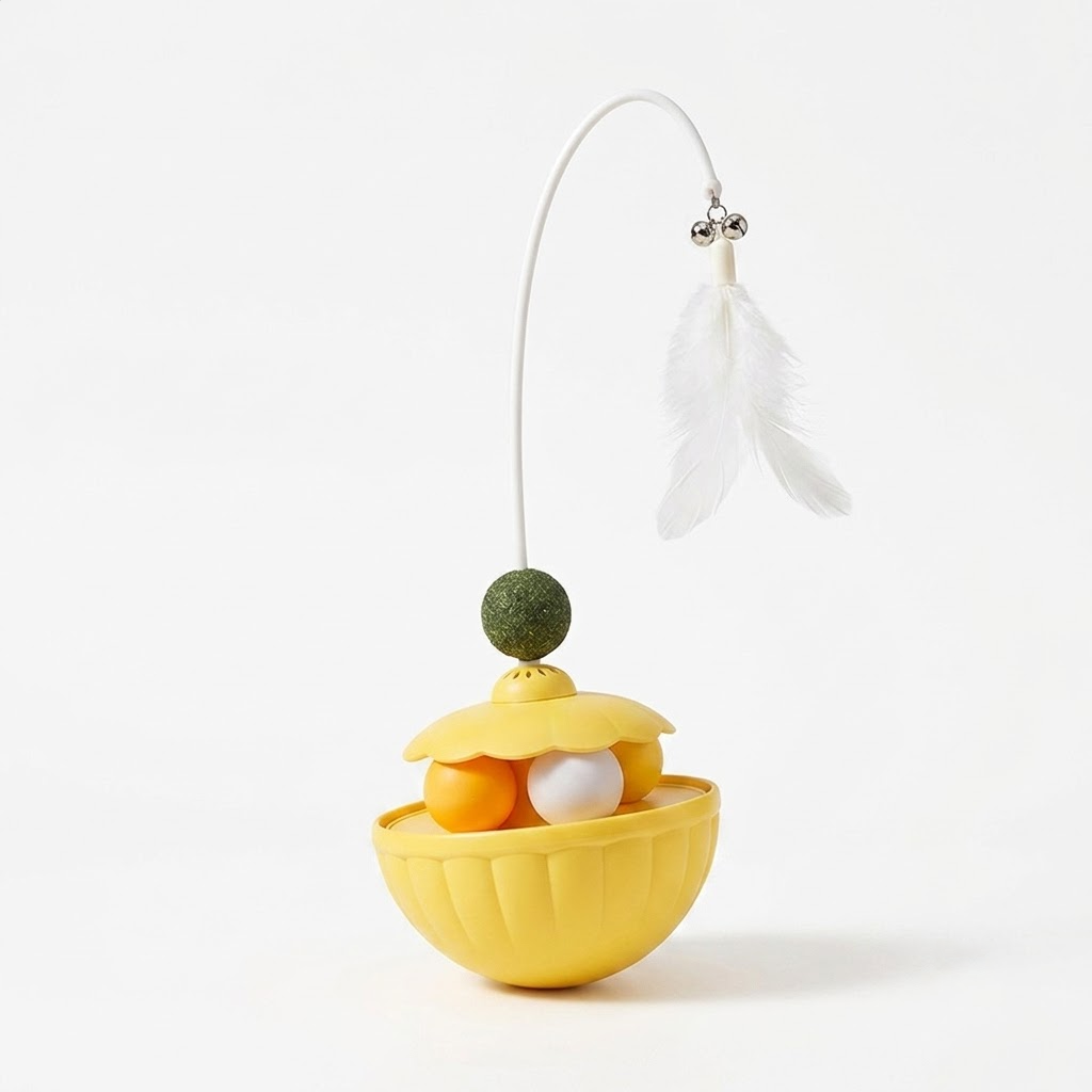Interactive Wobble Cat Toy Feeder.