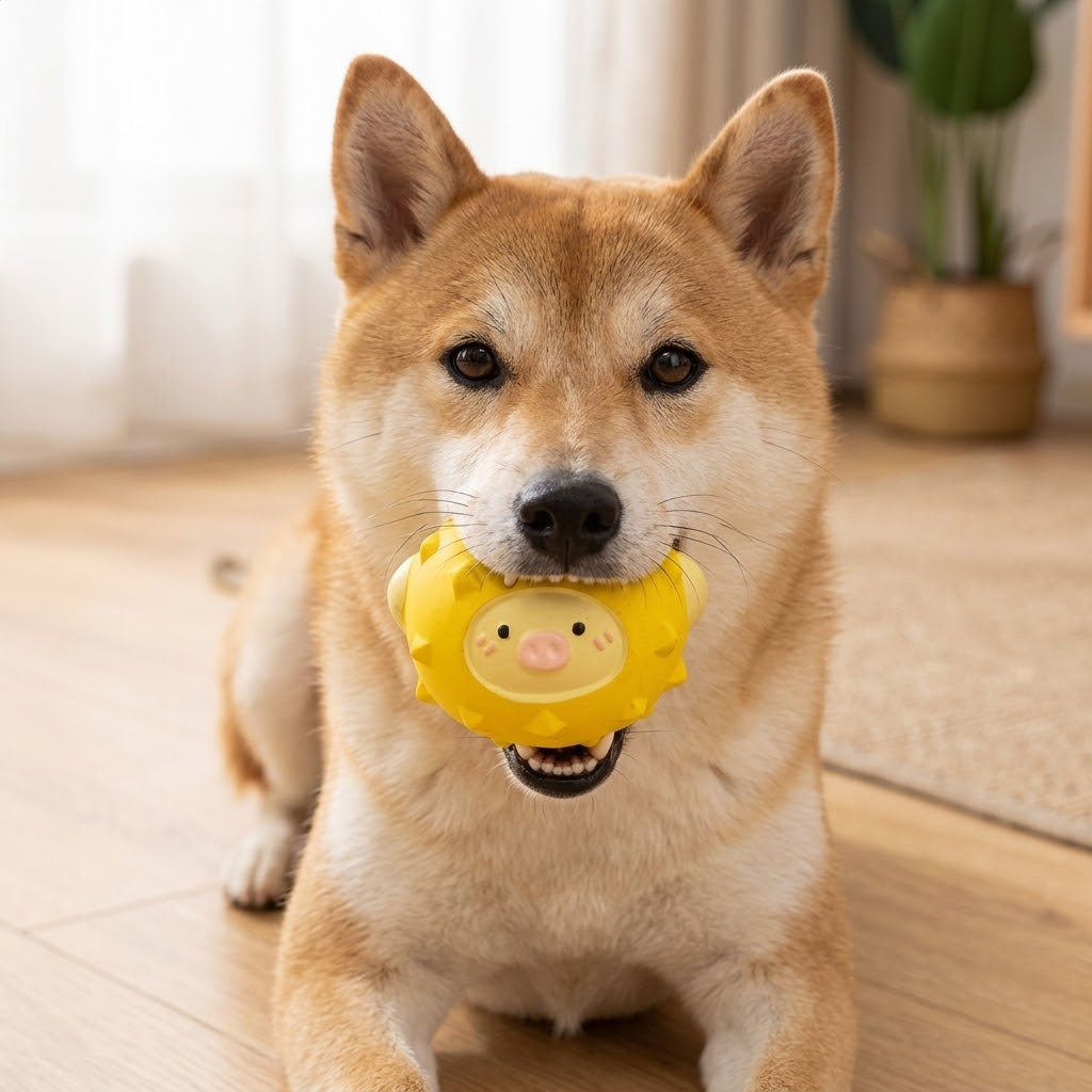 Durian Pig Latex Squeaky Dog Toy.