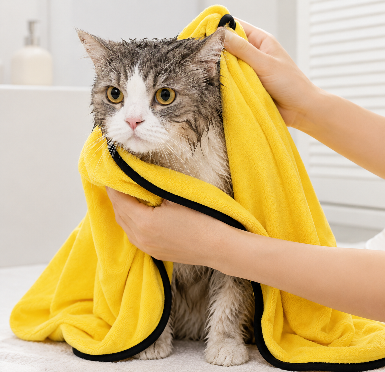 Quick-Dry Pet Bath Towel.