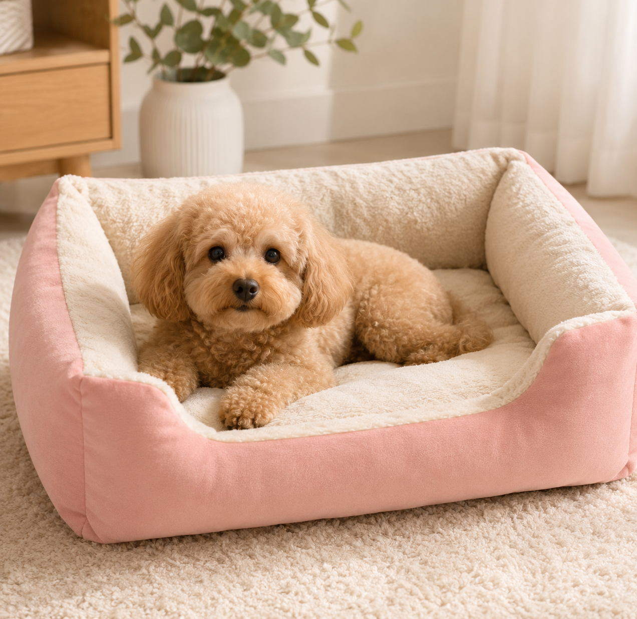 Square Plush Pet Bed.