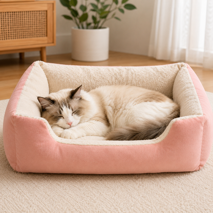 Square Plush Pet Bed.